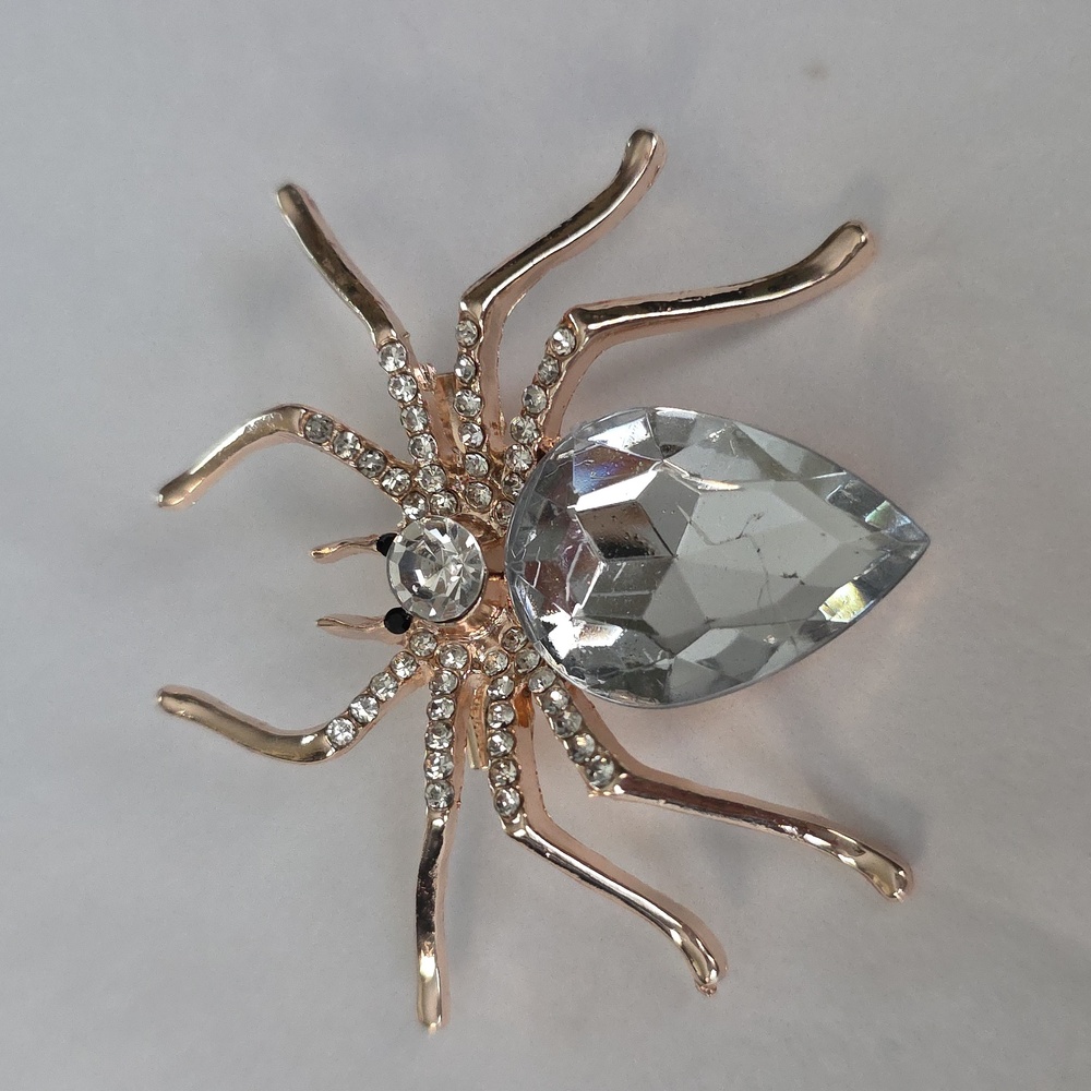SPIDER Brooch  Simulated DIAMONDS